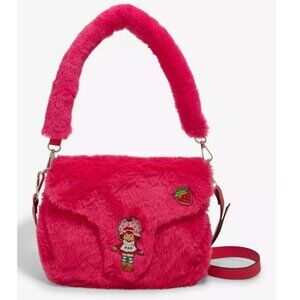 Hot Topic Strawberry Shortcake Fuzzy Pink Shoulder Bag